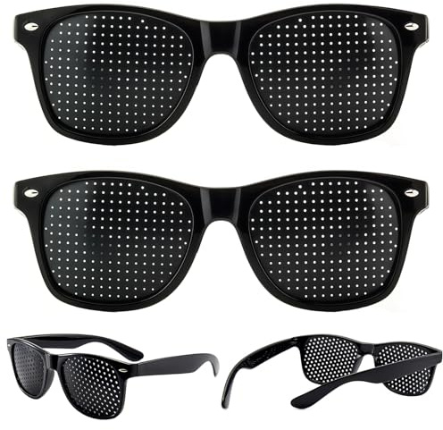 2PCS 2025 New Lunisk Correction Glasses, Lunisk Correction Glasses Pinhole, Vision Correction Sunglasses, Pinhole Sunglasses Distance Eyeglasses, Vision Correction Astigmatism Eyeglasses for Men Women