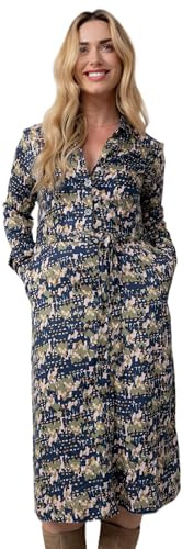 Lily & Me Anya Midi Shirt Dress - Navy - Size 14