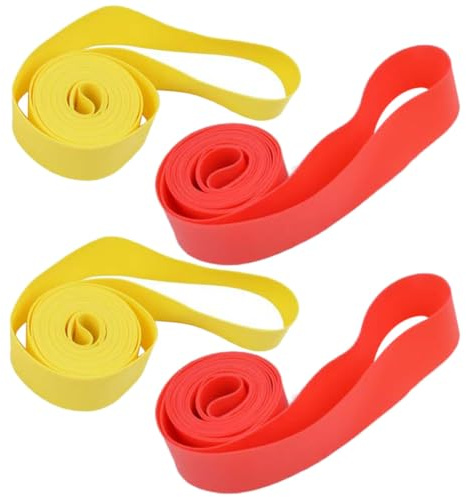 DECOMELODY Rubans Anti-Crevaison PVC pour Pneus de Vélo 26 Pouces 4 Pièces Bandes de Protection Jante Légères et Résistantes pour VTT et Route