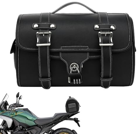 Générique Sac de siège arrière de Moto, Sac arrière de siège de Moto - Sac de Support de Vintage - Sacs pour la Plupart des Motos, Sacs à Bagages multifonctionnels pour Les Longs trajets
