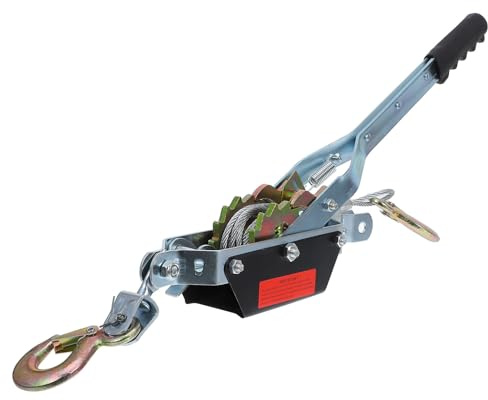 NAMOARLY Tendifilo Cricchetto Manuale in Acciaio Doppio Gancio, Tenditore per Cavi Portatile e Resistente, per Lavori di Sollevamento e Tensionamento