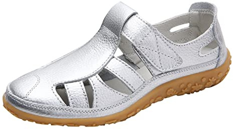 Genérico Sandalias Mujer Verano para Trabajo Clásicas Versátiles Zapatos Anchas Ajustables Para Pies Anchos Chanclas Sandalias Comodas Mujer Ortopédicas Pies Delicados Zapatos