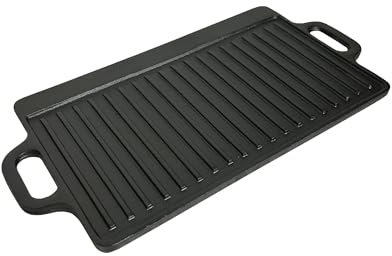 Oypla Cast Iron Non Stick Reversible Griddle Pan BBQ Grill Plate