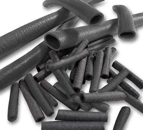 Helsyn Neoprene Rubber Chloroprene Sleeves - 1.2mm I/D 20mm Length - Black (100 pcs)
