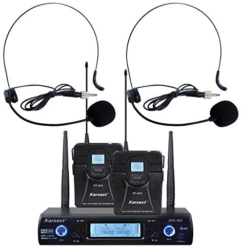 Karsect JRU-562 / PT-51C / HT-11A Drahtloses 2 x Headset-Mikrofonset