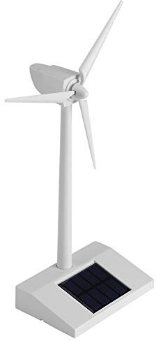 Solar Powered Wind Mill Model, Mini Solar Powered Windmill Kids Toy,Desktop Wind Turbine Toy, Science Teaching Tool for Children, Home Decor Ornament Windmill,Other garden tools