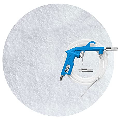 Schicker Mineral Sandstrahlset Soda mit 25 kg Soda Strahlmittel 0,3-0,5 mm und Sandstrahlpistole, materialschonendes Strahlgut, sehr gute Reinigungswirkung, nicht abrasiv, wasserlöslich