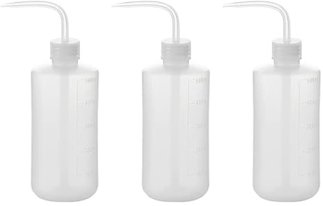 LATRAT 3 Stück Gießkanne, aus Kunststoff, 500 ml, weiche Flaschen mit schmaler Pipette, zum Waschen mit schmalem Mund, komprimierbare Flaschen, für Tattoo-Labo, Garten, Pflanzen