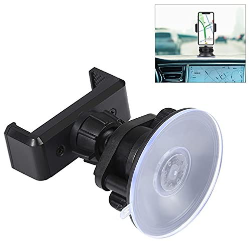 Hensych Soporte de teléfono para coche con ventosa giratoria de 360 grados ABS para soporte GPS para teléfono inteligente de 6-9 cm de ancho