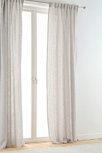 JOTEX Alina Multifunktionsgardine, 2 St. Grau/Naturweiß, 250 cm