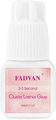 FADVAN DIY Colla Extension Ciglia Inodore, Non Irritante, Ipoallergenica, Asciuga Rapidamente in 1-2 Secondi, Per Uso Professionale (5 ML)