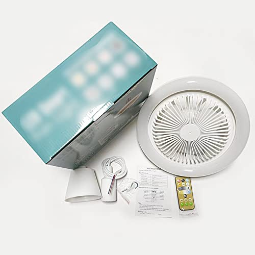 XUEMEIZI E27 Enclosed Smart Ceiling Fan with Light, Mini 10 Inch Ceiling Fan Bulb for Garage, Tool Room and Store Room, Upgraded Cooling Ceiling Light with Fan