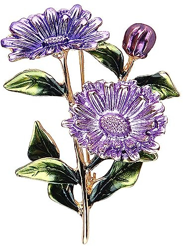 Gleamart Emaille Bouquet Brosche Bunte Blume Pin Abzeichen Geschenk für Frauen