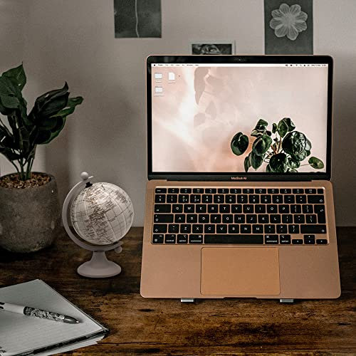 iland world iLAND - Mini mappamondo bianco con alta precisione e supporto in metallo, decorazione per scrivania e ufficio, adatto per 1/6 1/4 Doll