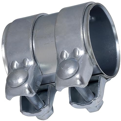 AERZETIX - C66984 - Abrazadera de escape doble - diámetro interior 65mm - compatible con Porsche números OE 1K0 253 141D, 1K0 253 141J, 1K0 253 141P, 955 111 220 21