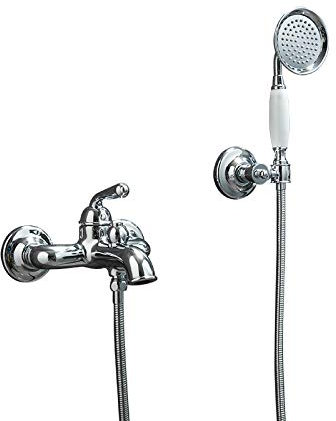 Badewannenarmatur Retro Wasserfallmischer Wasserhahn Dusche Badewannenmischer Wandmontierte Badarmaturen Mischer-Duschset