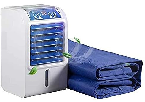 FJAUOQ Refroidisseur d'air avec Matelas à Eau de Refroidissement sur Matelas Climatisé Entilateur de Climatisation pour la Maison Le Dortoir l'appartement et l'auberge,160x140cm