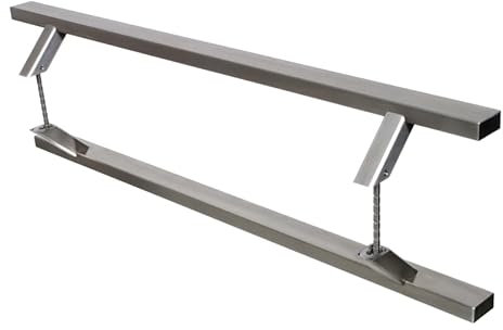 NAJDER Türgriff 45°, Stangengriff, Stoßgriff, Edelstahl, 300 x 500 mm, Beidseitig, 2 Stück, Gebürstete Stahlstruktur, Inklusive Montageteile, AISI 304 / A2, Silber, Premium Qualität