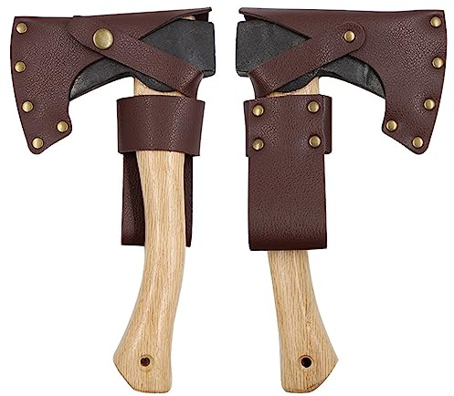 Maciun Leather Hatchet Sheath Axe Sheath Leather Axe Cov-er Sheath Axe Protector Tool Leather Axe Head Cov-er Axe Head Sheath Protect Cov-er With Leather