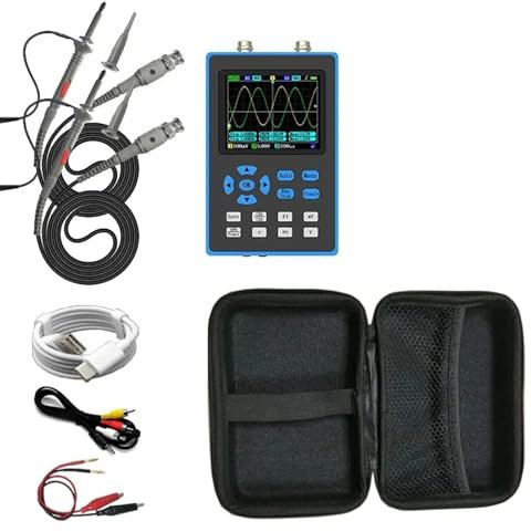 JZGDX DSO2512G 2CH 120MHz Digital Oscilloscope Signal Generator 2 in 1 500MSa/s Handheld Oscilloscope FFT Spectrum Analysis XY Mode