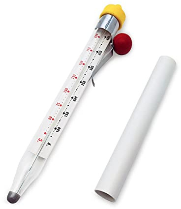 MEELYHOME Thermometer für Süßigkeiten, Gelee, Frittieren, Edelstahl, mit Clip