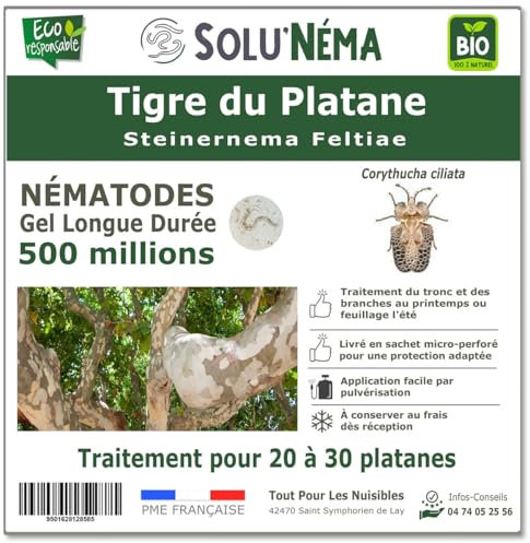 SOLUNEMA - Nématodes Contre le tigre du platane - 500 millions - Pour 20 à 30 platanes