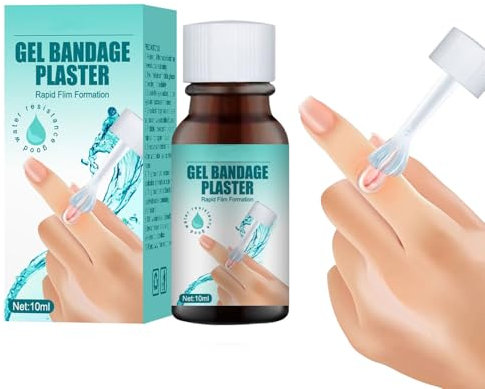 2 vendas de yeso líquido de gel de secado rápido para cortes menores, rasguños, heridas y piel seca agrietada, impermeable, transpirable (1)