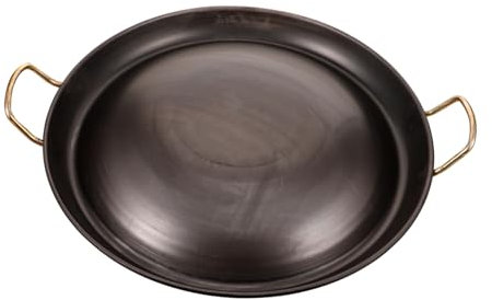 DECHOUS Padella Di Ferro 36 Cm in Ghisa, Tipo Concavo, Antiaderente Naturale Senza Rivestimento, Per Pancake e Frittata, Multifunzionale Per Uso Domestico e Ristorante
