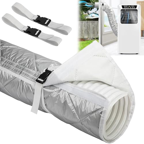 1 housse de protection de tuyau de 150 x 50 cm pour climatiseurs portables - Housse de protection isolante pour climatiseurs