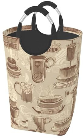 Portabiancheria vintage per macchina da caffè espresso, impermeabile, pieghevole, con impugnatura morbida, per casa, dormitorio, lavanderia, organizer da viaggio