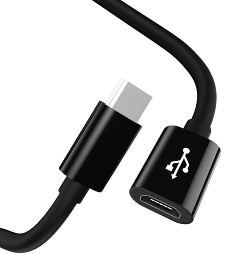 pluX Lot adaptateur micro USB vers USB-C, type C (mâle) vers micro USB (femelle) convertisseur de type C compatible avec Galaxy S8/S8+, S20 Note 20, Huawei P10 Plus/Honor 8, LG G6 et plus (Noir)