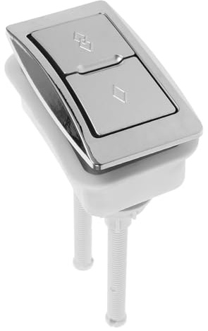 IWOWHERO Pulsador Cisterna de Abs para Tanque de Agua Botón Pulsador de Doble Descarga sin Fugas Diseño Único y Fácil Instalación para Inodoro