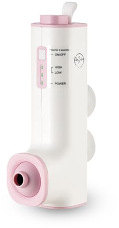 KokoSelene Chorros de baño recargables para bañera, jacuzzi portátil para bañera, crea burbujas relajantes y masaje para relajarse el uso diario en casa (blanco-rosa)