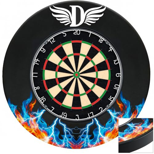 T:2.5CM Dart Board Surround Ring,Durable EVA Dartboard Surround Wall Protector,Indoor and Outdoor Dart Board Surround,Ideal for Family and Party Games,Perfect Darts Accessory. (Blitz)