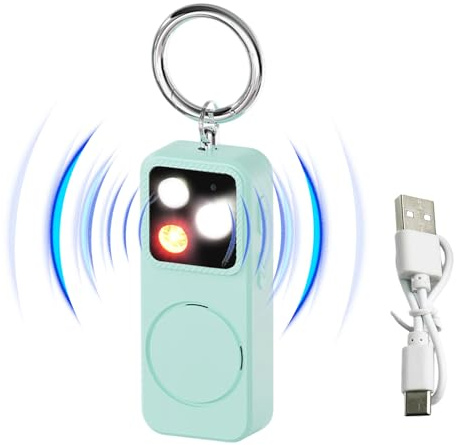 Lieawy Alarma de Seguridad Personal | 150db de Seguridad Recargable,Fuerte para Protección Segura y Alarma Personal | para Niñas, Niños, Ancianos, Estudiantes, Universidad, Viaje Diario, Mochila y
