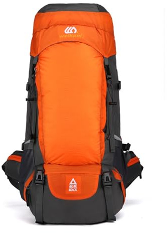 DEIUOGE 65L Backpack Hiking Backpack Waterproof Rucksack with Rain Cover Large Camping Bag Rucksack for Men Women Lightweight Backpacking for Travel Ski Cycling Climbing Mountaineering