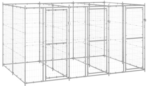 Outdoor Hundezwinger 7, 26 qm verzinkter Stahl Hundezwinger 7 für Bewegung und Schutz