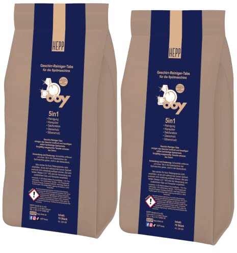 Hepp GmbH & Co KG - Boy Spülmaschinen Tabs 5 in 1, 140 Stück (2x70 STK.)