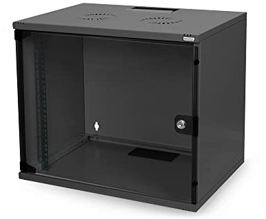 DIGITUS Armadio di rete 19 pollici 7 U - non montato - montaggio a parete - profondità 400 mm - carico massimo 60 kg - porta in vetro - nero