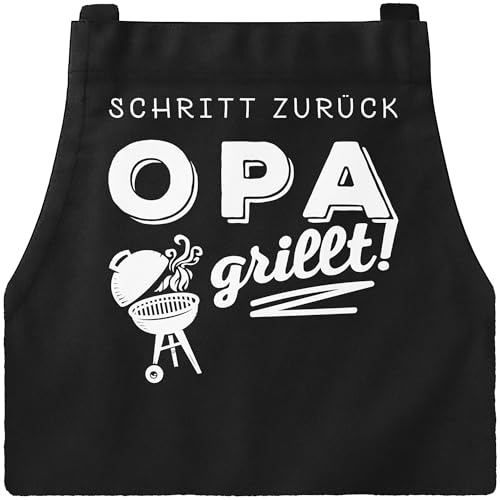 MoonWorks Grill-Schürze für Männer mit Spruch Fleisch ist mein Gemüse Baumwoll-Schürze Küchenschürze