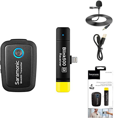 Saramonic Blink 500 B3 TX+RX 2.4GHz Micro-Wireless Lavalier System w/Apple Ligh