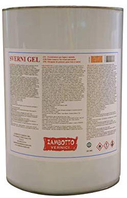 ZAMBOTTO VERNICI Sverniciatore Forte Gel Neutro Per Legno E Metallo Da 1 E 5 Litri, 1L