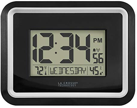 La Crosse Technology Orologio da parete digitale atomico BBB84022 con temperatura e umidità