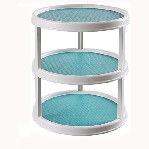 ksamwjf Organizador de Especias para gabinete, Estante Giratorio de Especias de 3 Niveles, carrusel de Especias Giratorio de Cocina con Niveles para gabinetes, despensa, Soporte de exhibición útil p