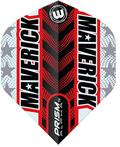 WINMAU Prism Alpha Maverick Dart-Flüge - 1 Satz pro Packung (insgesamt 3 Flüge)