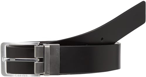 Calvin Klein ADJ/REV WARMTH 35MM K50K510956, Cintura regolabile/reversibile Uomo, Nero (Ck Black Smooth/Dark Brown Smooth), 100