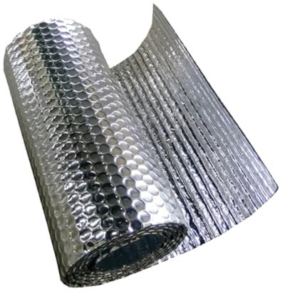 Isolierfolie Heizkörper Reflexionsfolie Beidseitig Aluminisierte Beschicht Hitze-Reflektor Luftpolsterfolie Selbstklebend Thermofolie, für Wände, Böden, Dächer, Wohnmobil Wärmedämmung, Kälteschutz (S
