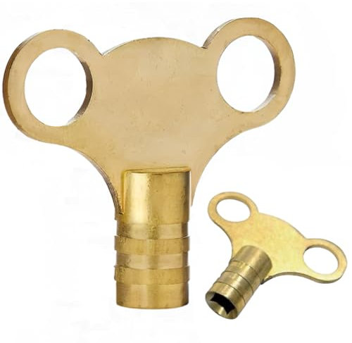315 Supplies 5mm Radiator Bleed Keys (2 Pack) | Solid Brass | Universal Fit | Easy to Use | for Venting & Bleeding Radiators |UK Radiator Valve Clock Key | Heavy Duty Plumbing Bleed Key