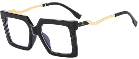 MUTYNE Quadratisches Brillengestell für Damen, Vintage, übergroße Brillengestelle, weibliche Metallbrillen