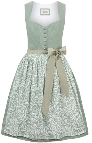 Stockerpoint Damen Dirndl Rhianna I Größe 32-48 I Bequemes Trachtenkleid mit Schürze & liebevollen Details I Atmungsaktiv & pflegeleicht I Perfekt für Trachten & Festlichkeiten